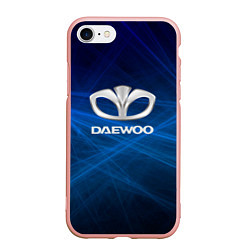 Чехол iPhone 7/8 матовый Daewoo - лучи, цвет: 3D-светло-розовый