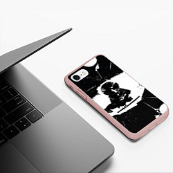 Чехол iPhone 7/8 матовый Дзин в окружении, цвет: 3D-светло-розовый — фото 2