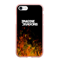 Чехол iPhone 7/8 матовый Imagine Dragons - пламя