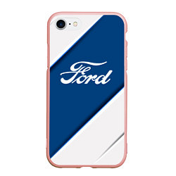 Чехол iPhone 7/8 матовый Ford - СИНЯЯ ПОЛОСА