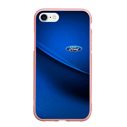 Чехол iPhone 7/8 матовый Ford - синяя абстракция