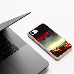 Чехол iPhone 7/8 матовый Battle Born - The Killers, цвет: 3D-светло-розовый — фото 2