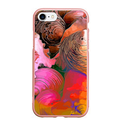 Чехол iPhone 7/8 матовый Стилизованная композиция из океанских ракушек