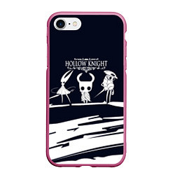 Чехол iPhone 7/8 матовый Hollow knight - краска, цвет: 3D-малиновый