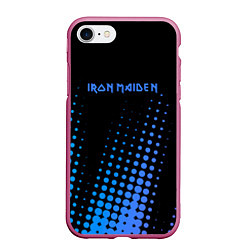 Чехол iPhone 7/8 матовый Iron Maiden - neon