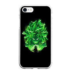 Чехол iPhone 7/8 матовый Broly dragon ball аниме, цвет: 3D-белый