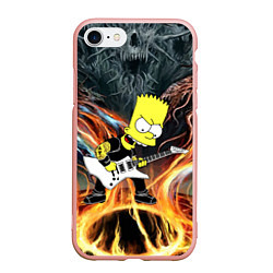 Чехол iPhone 7/8 матовый Барт Симпсон - соло на гитаре