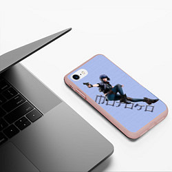Чехол iPhone 7/8 матовый Призрак в доспехах - Мотоко Кусанаги, цвет: 3D-светло-розовый — фото 2