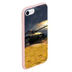 Чехол iPhone 7/8 матовый Танк Е100, цвет: 3D-светло-розовый — фото 2