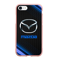 Чехол iPhone 7/8 матовый Mazda Абстракция карбон