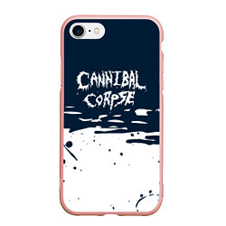 Чехол iPhone 7/8 матовый Cannibal Corpse краска, цвет: 3D-светло-розовый