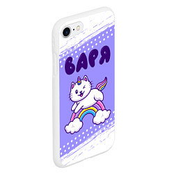 Чехол iPhone 7/8 матовый Варя кошка единорожка, цвет: 3D-белый — фото 2