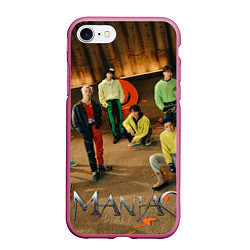 Чехол iPhone 7/8 матовый Stray Kids Maniac, цвет: 3D-малиновый