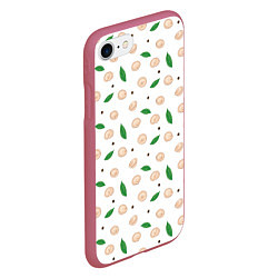 Чехол iPhone 7/8 матовый Пельмени с лавровым листом и перцем, цвет: 3D-малиновый — фото 2