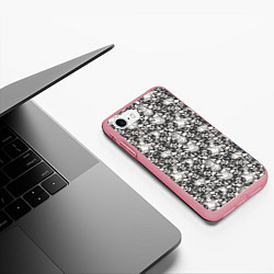 Чехол iPhone 7/8 матовый Череп в капюшоне, цвет: 3D-баблгам — фото 2