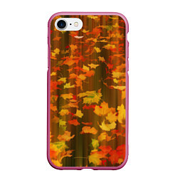 Чехол iPhone 7/8 матовый Осеннее золото, цвет: 3D-малиновый