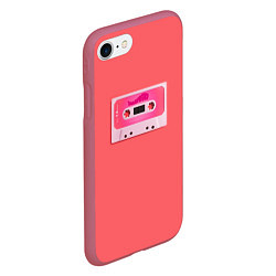 Чехол iPhone 7/8 матовый BTS cassette, цвет: 3D-малиновый — фото 2