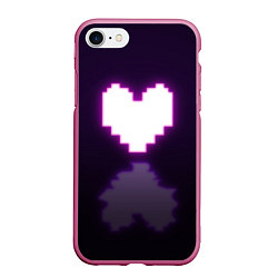 Чехол iPhone 7/8 матовый Undertale heart neon