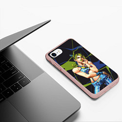 Чехол iPhone 7/8 матовый Джолин Куджо дочь Джотаро, цвет: 3D-светло-розовый — фото 2