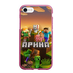 Чехол iPhone 7/8 матовый Арина Minecraft