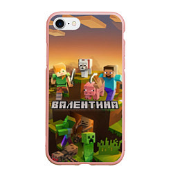 Чехол iPhone 7/8 матовый Валентина Minecraft