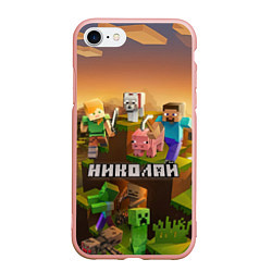 Чехол iPhone 7/8 матовый Николай Minecraft