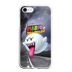 Чехол iPhone 7/8 матовый Boo - Super Mario 3D World - Nintendo
