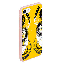 Чехол iPhone 7/8 матовый Абстрактный развод краской по холсту, цвет: 3D-светло-розовый — фото 2