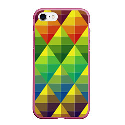 Чехол iPhone 7/8 матовый Узор из разноцветных фигур