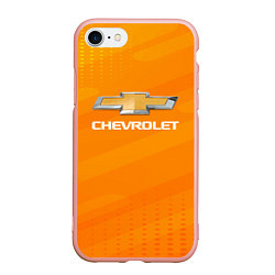 Чехол iPhone 7/8 матовый Chevrolet абстракция, цвет: 3D-светло-розовый