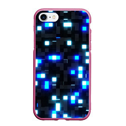 Чехол iPhone 7/8 матовый Неоновые светящиеся квадраты