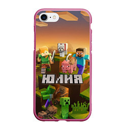 Чехол iPhone 7/8 матовый Юлия Minecraft