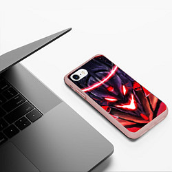 Чехол iPhone 7/8 матовый Evangelion: Eva 01, цвет: 3D-светло-розовый — фото 2