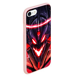 Чехол iPhone 7/8 матовый Evangelion: Eva 01, цвет: 3D-светло-розовый — фото 2