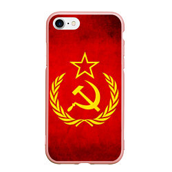 Чехол iPhone 7/8 матовый СССР - старый флаг