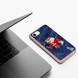 Чехол iPhone 7/8 матовый Im fine - Halloween - Bear - Hype, цвет: 3D-светло-розовый — фото 2