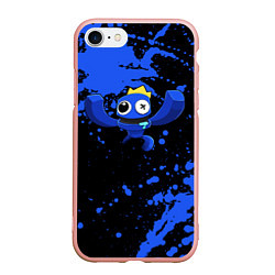 Чехол iPhone 7/8 матовый Радужные друзья: Синий, цвет: 3D-светло-розовый