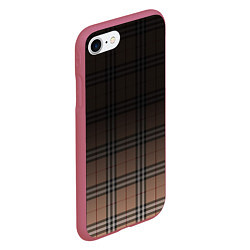 Чехол iPhone 7/8 матовый Tartan gradient, цвет: 3D-малиновый — фото 2