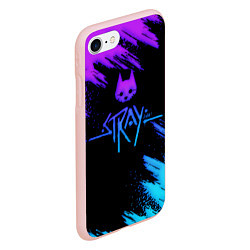 Чехол iPhone 7/8 матовый Stray game neon, цвет: 3D-светло-розовый — фото 2