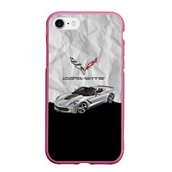 Чехол iPhone 7/8 матовый Chevrolet Corvette - motorsport