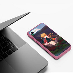 Чехол iPhone 7/8 матовый Тома в примогеме, цвет: 3D-малиновый — фото 2