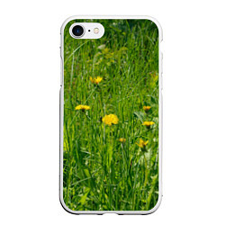Чехол iPhone 7/8 матовый Солнечные одуванчики, цвет: 3D-белый