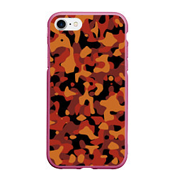 Чехол iPhone 7/8 матовый Камуфляж Common Orange, цвет: 3D-малиновый