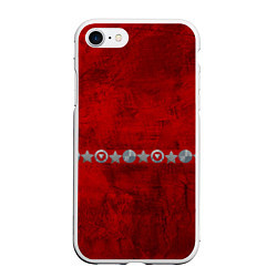 Чехол iPhone 7/8 матовый Красный градиент, цвет: 3D-белый