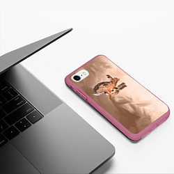 Чехол iPhone 7/8 матовый No stress, цвет: 3D-малиновый — фото 2