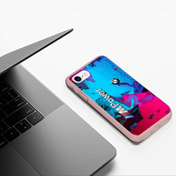 Чехол iPhone 7/8 матовый BMW M Power - extreme, цвет: 3D-светло-розовый — фото 2