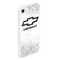Чехол iPhone 7/8 матовый Chevrolet с потертостями на светлом фоне, цвет: 3D-белый — фото 2