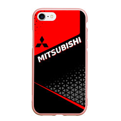 Чехол iPhone 7/8 матовый Mitsubishi - Красная униформа, цвет: 3D-светло-розовый