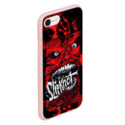 Чехол iPhone 7/8 матовый Slipknot red blood, цвет: 3D-светло-розовый — фото 2