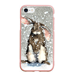 Чехол iPhone 7/8 матовый Кролик Снежок Милый
